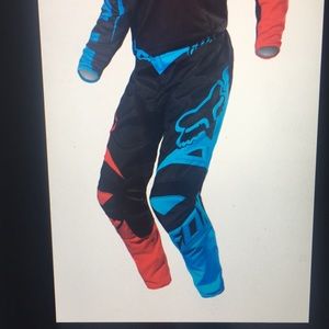 Fox dirt bike pants motocross red black blue